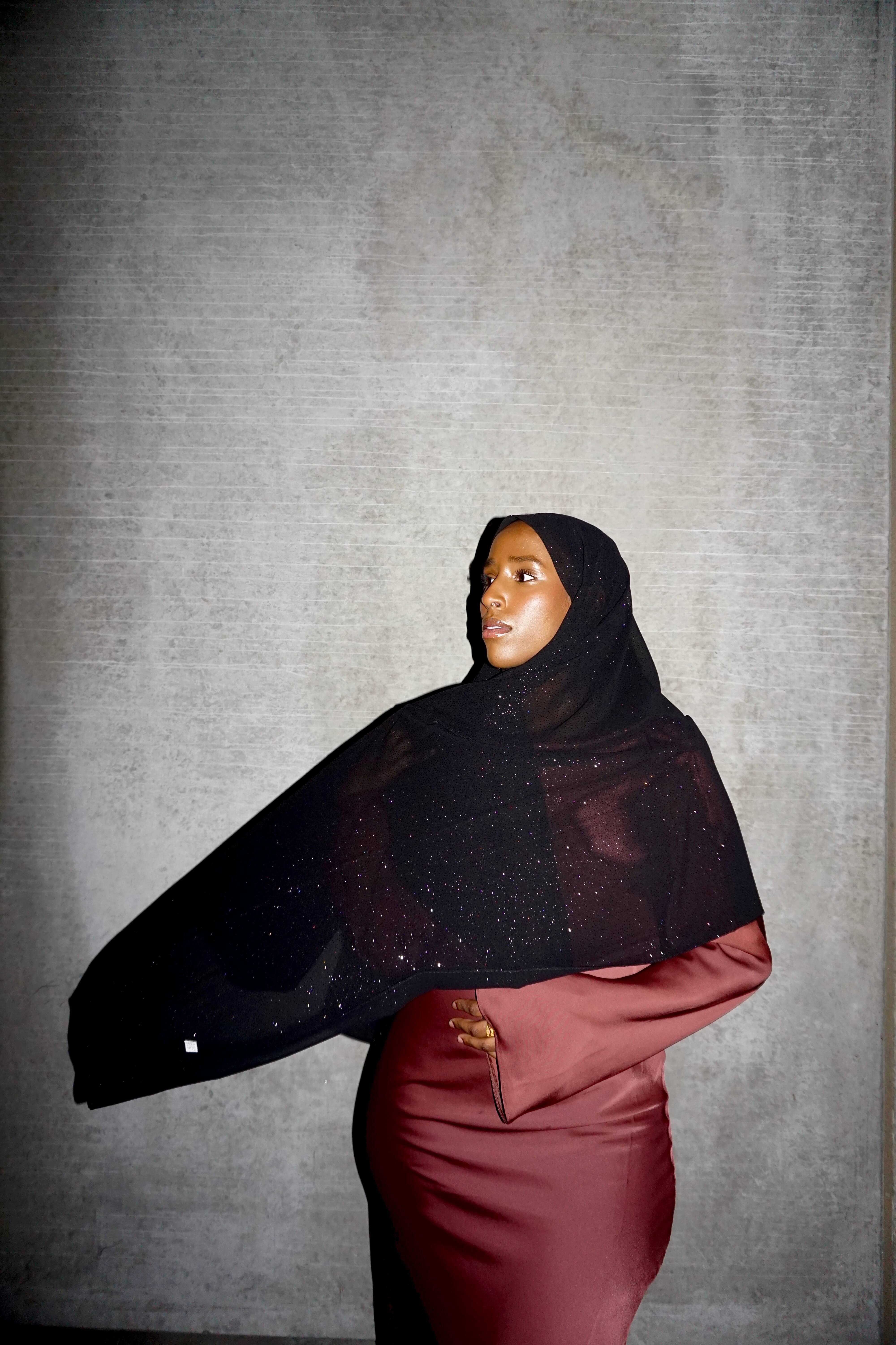 Glitter Hijab Front 